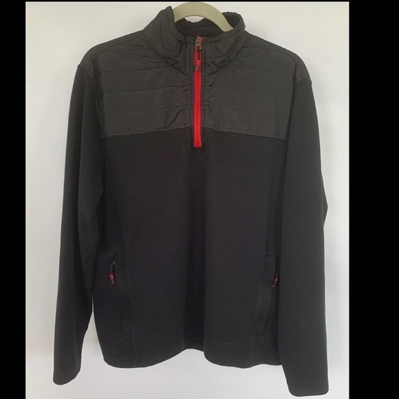 Eddie Bauer black half zip pullover. Size medium